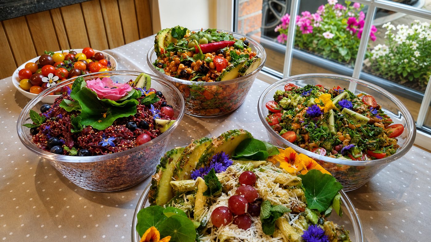 Fresh salad bowls